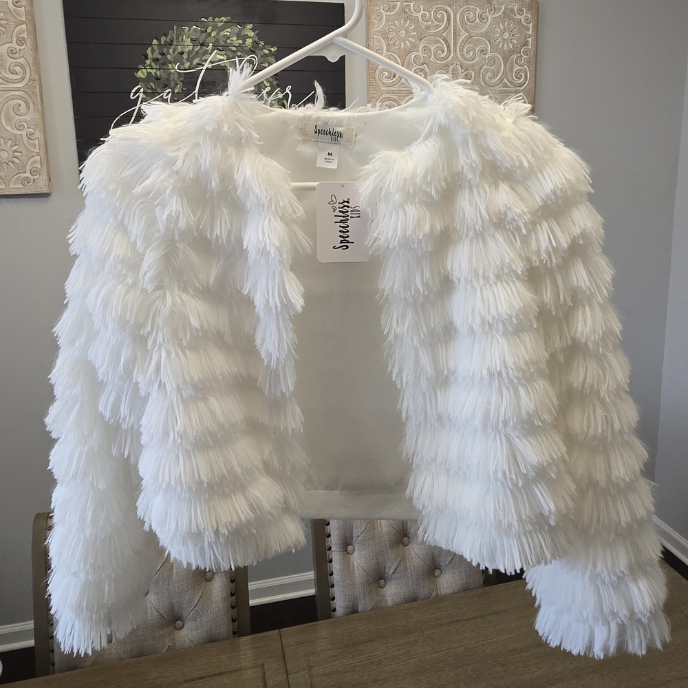 Speechless Young Girl's Soft Shaggy Jacket - Size Medium - Brand New With Tags